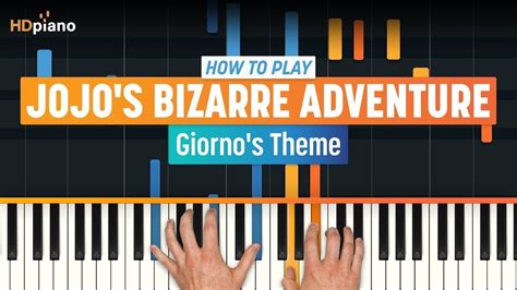 how to play giorno theme on piano|More.